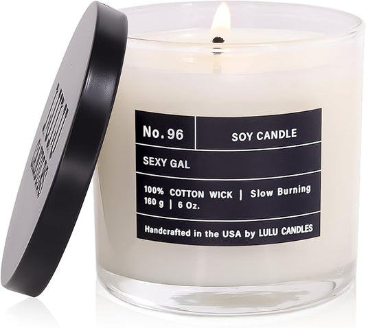 Lulu Candles | Sexy Gal | Luxury Scented Soy Jar Candle | Hand Poured in The USA | Highly Scented & Long Lasting (6 Oz.)