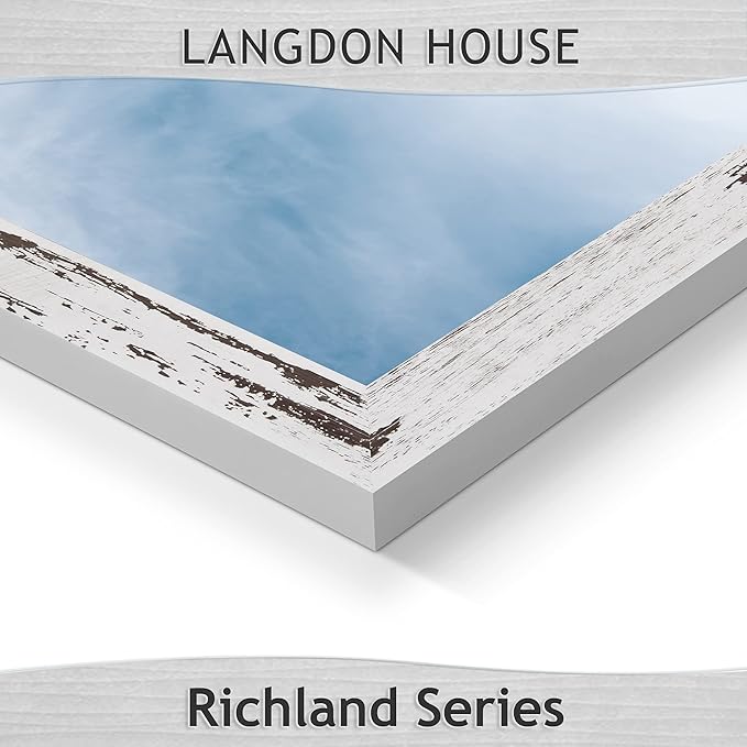 Langdon House 8x10 Picture Frames (Distressed White, 6 Pack) Farmhouse Style, Richland Collection