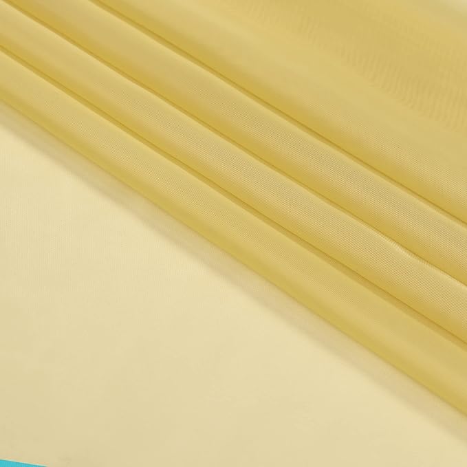 OWENIE Gold Sheer Curtains 96 Inch Length 2 Panels Set, Elegant Sheer Curtains for Bedroom, Window Voile Sheer Curtain Panels/Drapes/Treatment for Living Room, 2Pcs, Total 84?€? Wide