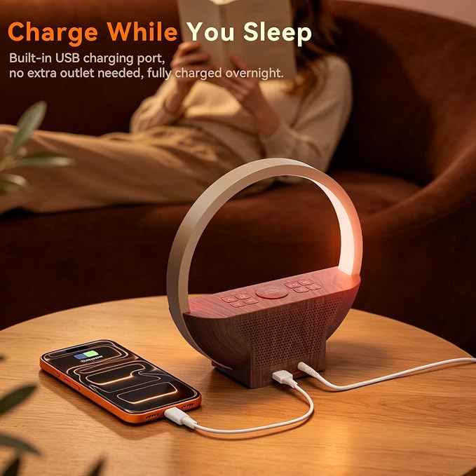 Vivilumens Sunrise Alarm Clock with Sound Machine & Night Light - Image 8