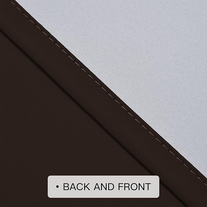 COSVIYA Curtains & Drapes Ombre Brown Curtains 63 inch Length 2 Panels, Grommet Room Darkening Light Blocking Insulated Thermal Gradient Window Curtains for Bedroom/Living Room,42x63 inches