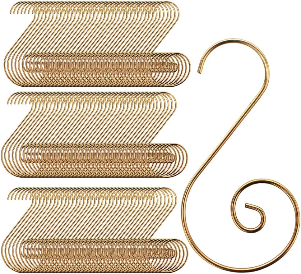Christmas Ornaments Hooks Xmas Tree Hanger Great for Christmas Tree Decoration - 120 /Gold by CUALFEC