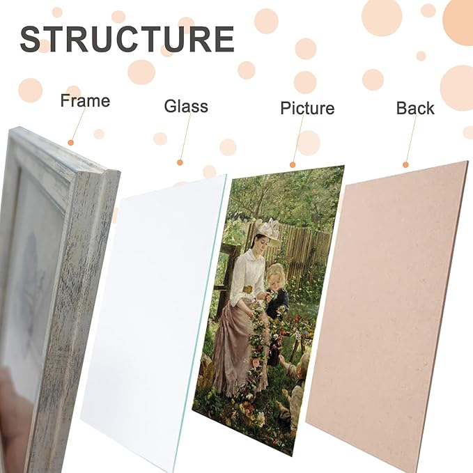 16x24 Picture Frame with Real Glass set of 2, Vintage Frames - Antique Style Frames for Wall - Ornate Frame for Rustic White Office or Home Decor Display Family Friends Wedding Gift