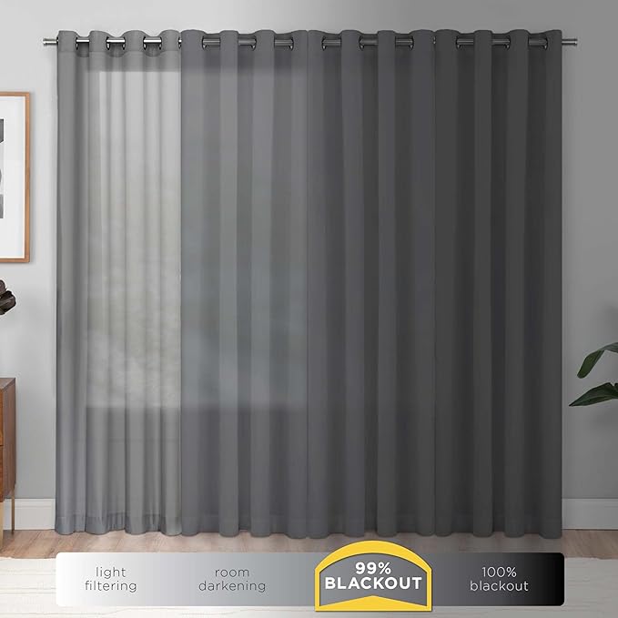 Eclipse Kendall Blackout Curtain, Thermal Insulated Grommet Window Panel, Noise Reducing Curtains for Bedroom, Living Room or Nursery, (1 Panel), 84 in Long x 42 in Wide, Raspberry
