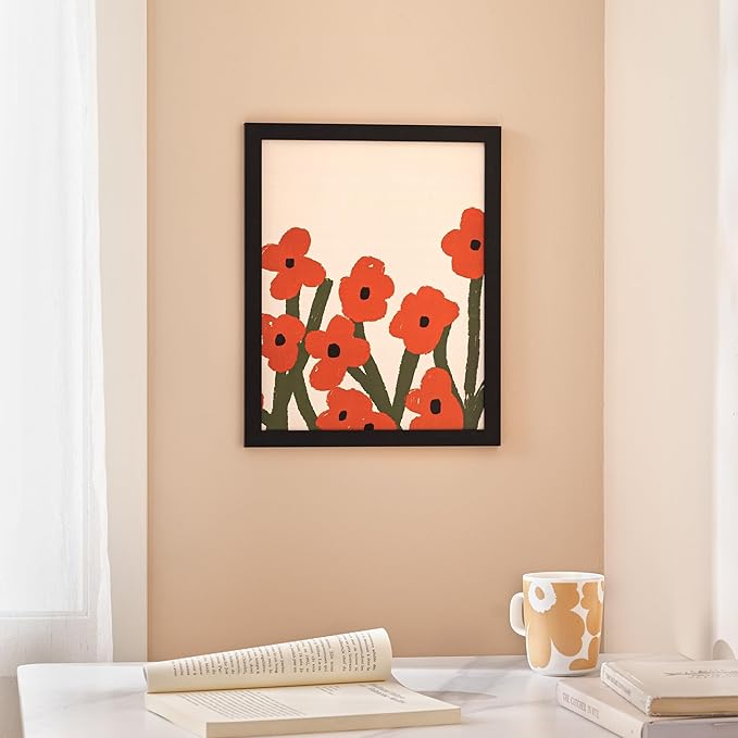 eletecpro 11x14 Picture Frames Set of 5 with Clear Acrylic Cover, Gallery Wall Decor, Displays 8x10 Photos with Mat or 11x14 Without, Horizontal or Vertical Wall Mount, Black
