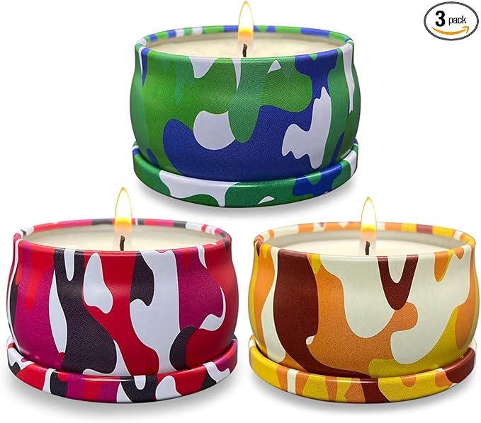 Outdoor Indoor Lemon Grass Candles, 3 Packs of 2.5 Ounces, Burn Emergency Candles for up to 10 Hours, Baby Shower Prizes