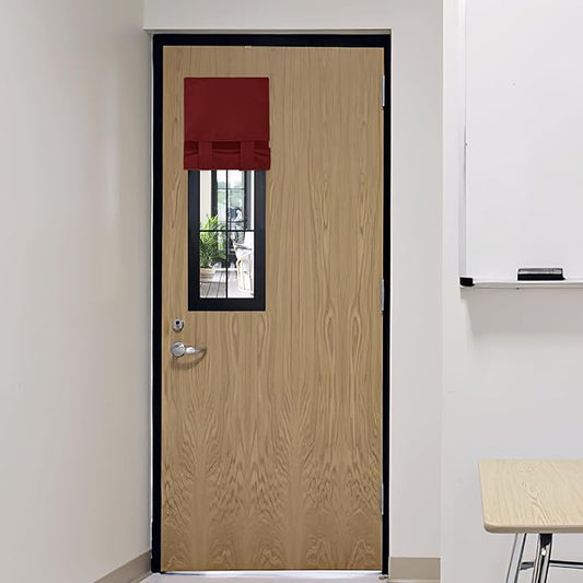 RYB HOME Sidelight Door Curtains for Front, Privacy Half Window Curtains Thermal Insulate Covering for Patio/Glass/Front Door, 12 inch x 40 inches, Red, 1 Panel
