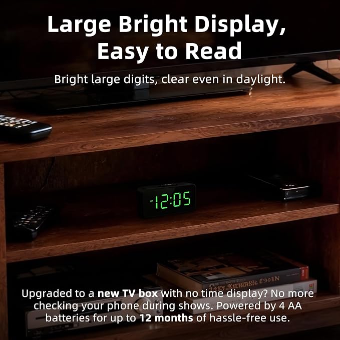 Battery Operated Small Alarm Clock: Compact Cordless Design - Image 5