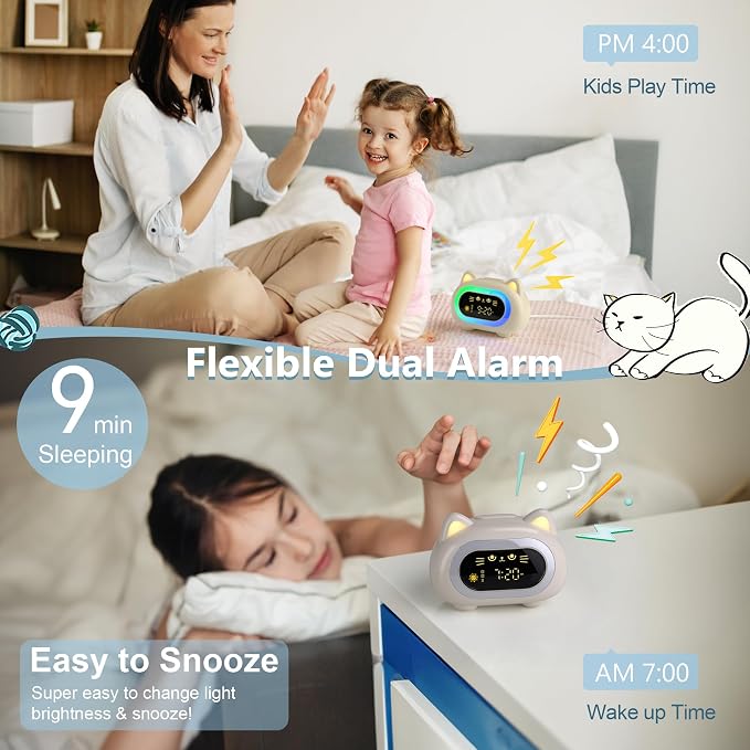 ANALOI Alarm Clock for Kids, Ok to Wake Clock for Kids Girls - Image 6