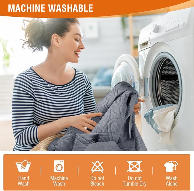VANSOFY 100% Waterproof Recliner Chair Covers, Recliner Cover Non-Slip Dog Chair Cover Furniture Protector Washable Slipcover with Pocket, Elastic Straps for Pets, Dogs(Dark Gray, 22")