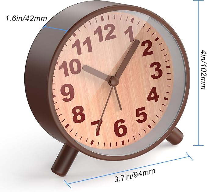 Analog Alarm Clock Night Ligh Battery Operated for Bedroom - Image 9