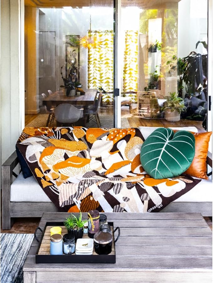 Green Philosophy Co. Philodendron Gloriosum Leaf Pillow - Forest Green