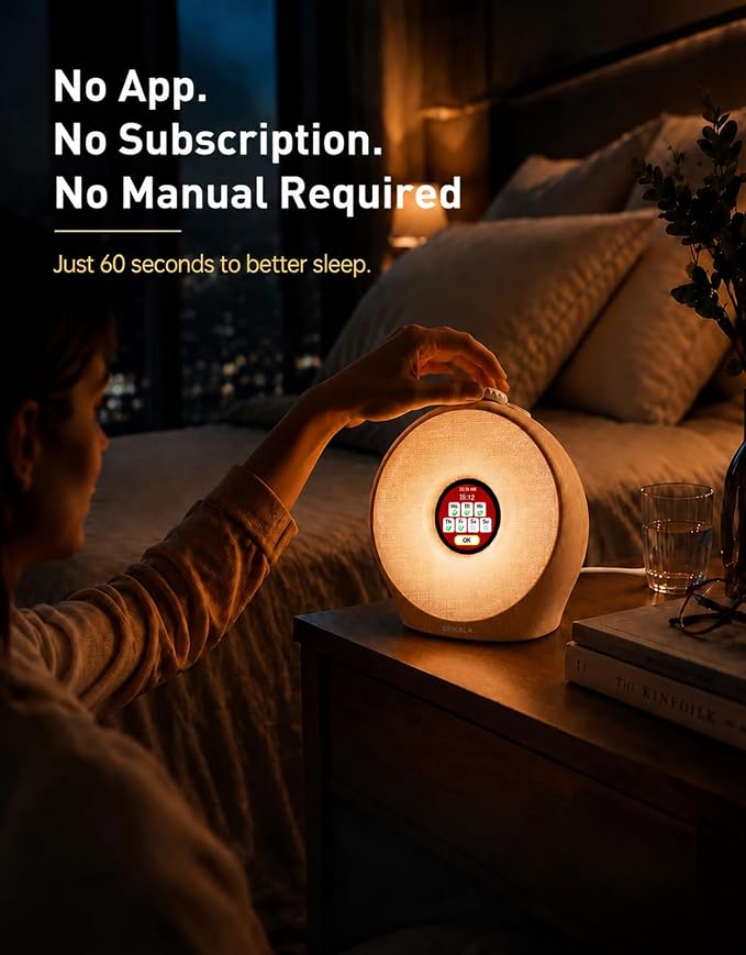 Dekala Sunrise Alarm Clock for Heavy Sleepers with Pulse Wake, Sunset Sound Machine with Breathing Ambient Light, Loud Alarm for Bedrooms, Wake Up Light, Digital Color Display & 7 Themes, No App - Image 8
