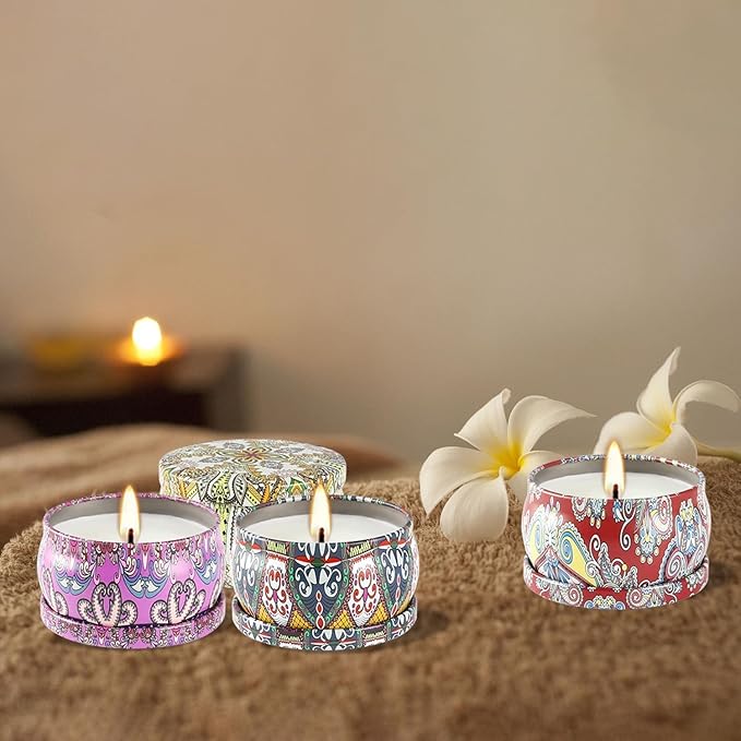 Scented Candles Gifts Set 24 Pack Soy Wax Travel Tin Jar Candles for Home 2.5 OZ jar Candles for Mom for Christmas, Birthday, Thanksgiving, Mother's Day