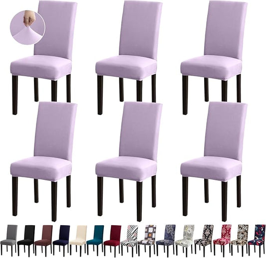 Chair Covers, Stretch Kitchen Dining Room Chair Covers Set of 6, Removable Washable Dining Chair Slipcovers for Home, Hotel, Banquet