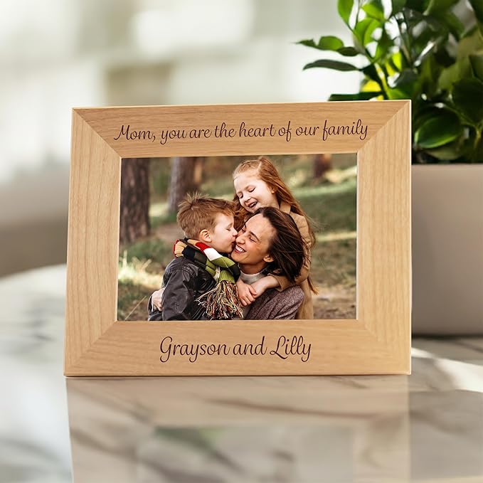 Lifetime Creations Create Your Own Personalized Picture Frame: Engraved Custom Wood Photo Frame, Customizable Gift for Wedding, Anniversary, Birthday (8x10 Inch Landscape)