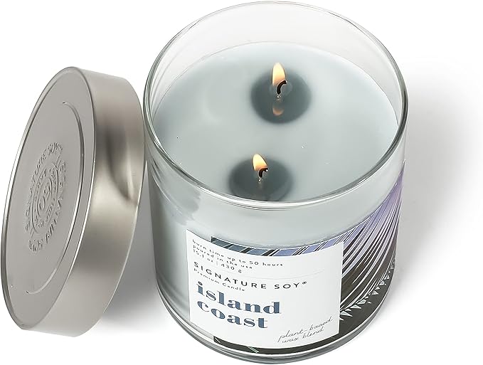 Signature Soy Lidded Island Coast Scented Candle, Large Jar