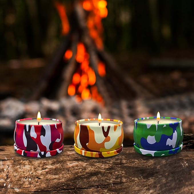Outdoor Indoor Lemon Grass Candles, 3 Packs of 2.5 Ounces, Burn Emergency Candles for up to 10 Hours, Baby Shower Prizes