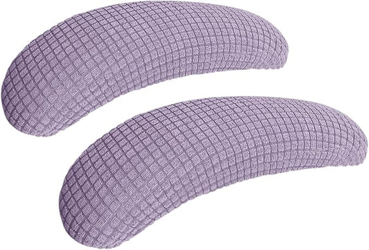FORCHEER Office Chair Armrest Covers Stretchable Water Resistant Spandex Stretch Jacquard Elastic Band Computer Office Chair Arm Pad Covers Chair Slipcover for Desk Chairs Arm 2P-Purple