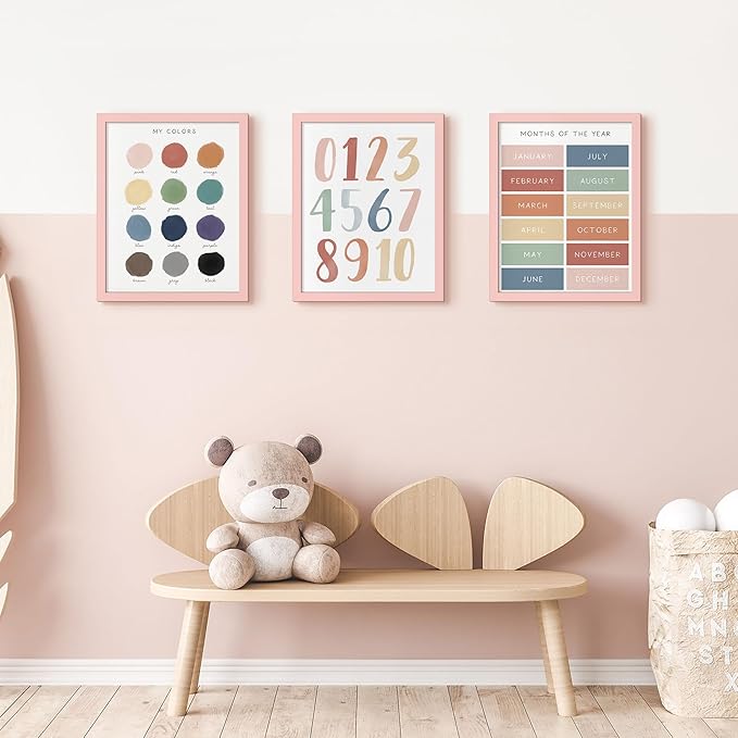 upsimples 11x14 Picture Frame, Display Pictures 8x10 with Mat or 11 x 14 Without, Wall Hanging Photo Frames, Pink, 1 Pack