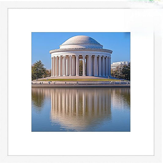 Icona Bay - 12x12 White Picture Frame with Removable Mat to 8x8 Photo - Modern Style Engineered Wood Poster Frame - Wall Mount Only - Bliss Collection