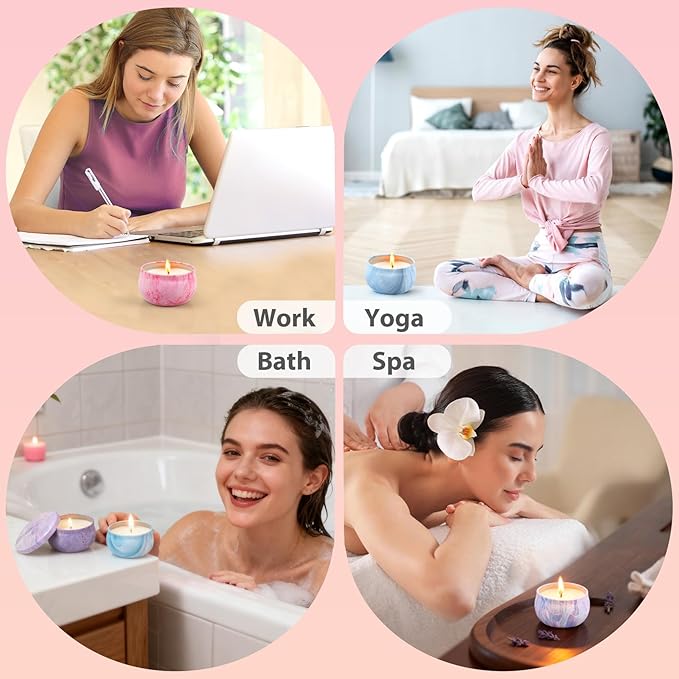 Gifts for Women,12 Pack Scented Candles Gift Set, 300 Hour Long Lasting Soy Wax Candles for Home Scented, Aromatherapy Candle, Ideal for Birthday, Christmas, Thank You Gifts,