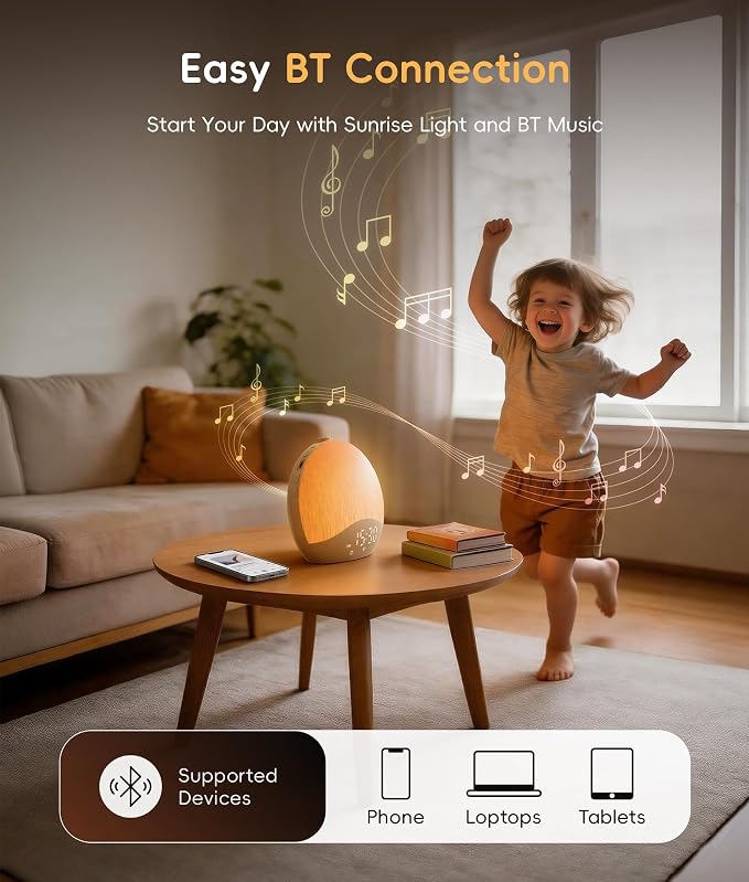 ecozy Sunrise Alarm Clock, White Noise Machine, Sound Machine for Bedroom - Image 8