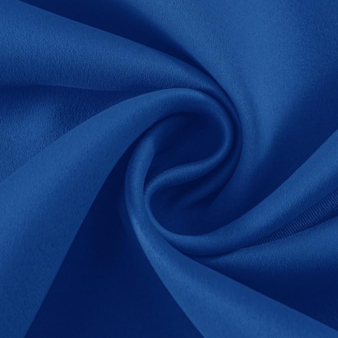 Joydeco Blackout Curtains 95 Inches Long 1 Panel, Thermal Insulated Long Curtains& Drapes 1 Piece, Room Darkening Grommet Drapes for Living Room Bedroom Window (W70 x L95 Inch, Royal Blue)