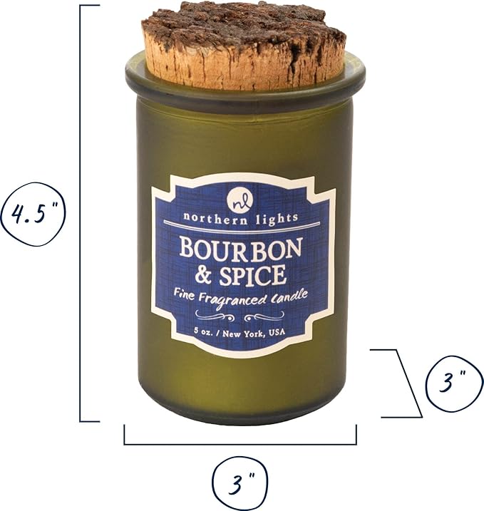 Northern Lights Candles - Spirit Jar Candles - Bourbon & Spice - 52613
