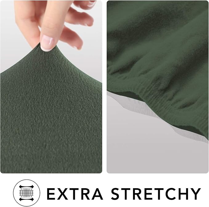 PureFit Super Stretch Sofa Slipcover – Spandex Non Slip Soft Couch Sofa Cover, Washable Furniture Protector with Non Skid Foam and Elastic Bottom for Kids, Pets （Oversized Sofa, Grayish Green）