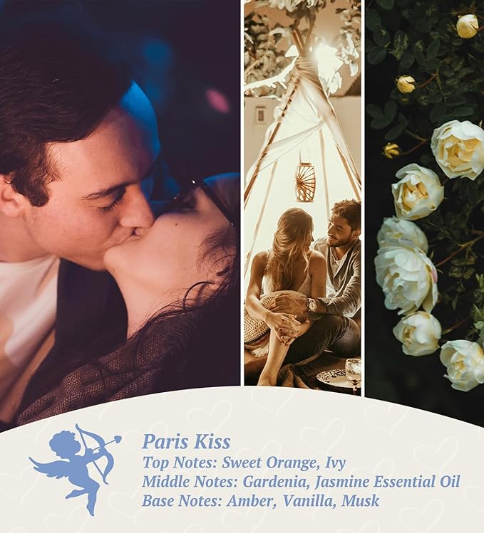Valentine's Day Candles,Christmas Gifts for Women, Sweet Orange Scent, Holiday Candle Gifts for Mom, Partner, Perfect for Xmas,New Year,Home Décor,Over 40 Hours of Burn Time, 100% Soy Wax