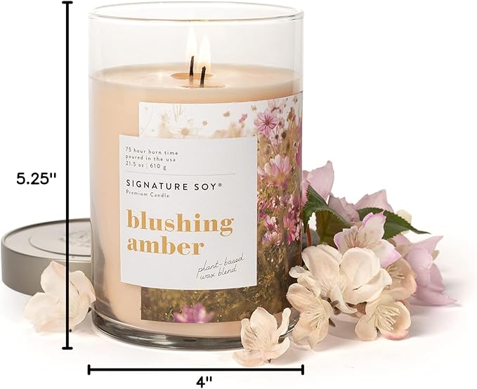 Signature Soy Lidded Blushing Amber Scented Candle Extra Large Jar