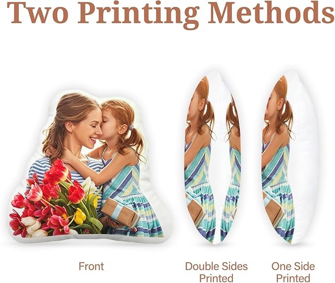 Custom Pillows with Picture - Mothers Day Custom Photo Gifts for Mom from Kids/Son/Daughter/Husband, Birthday Valentine Gifts for Mom Women Wife