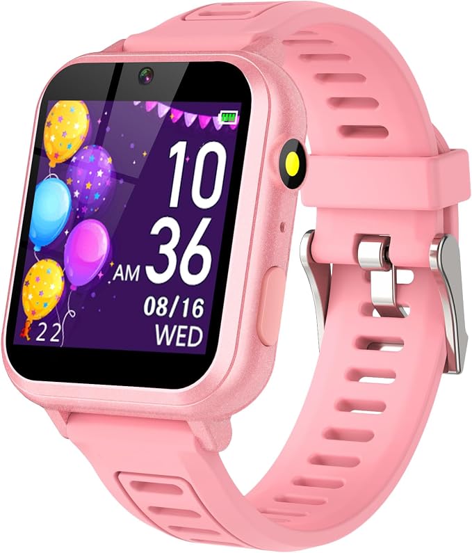 Tixpc Kids Smart Watches Girls with Camera Music Player Pedometer Alarm Clock 39 Games Calculator Flashlight 12/24 hr Toys for Ages 4-12 Years Old.Birthday Gift for Girls by Tixpc