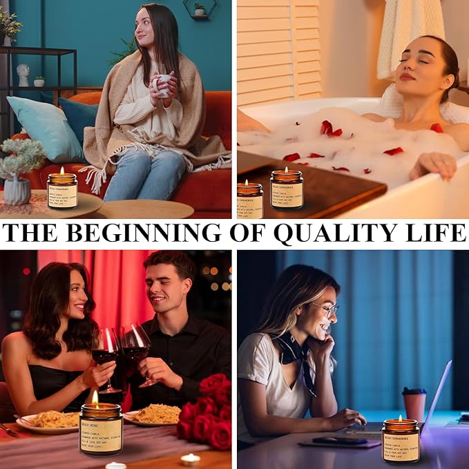 Candles for Home Scented, 150 Hours of Burning Time Aromatherapy Candle, 6 Pack Natural Soy Candle Set, Scented Candles Very Suitable for Giving Gift, Birthday Gifts for Women, Teacher Gifts﻿
