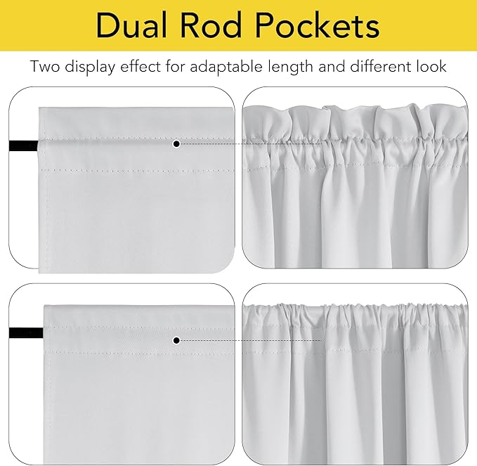 NICETOWN 100% Blackout Door Curtain Thermal Insulated Privacy Curtain for French Front Door with Adjustable Tieback, Room Darkening Window Covering for Kitchen, W30 x L72, 1 PC, Greyish White
