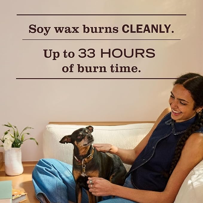 MRS. MEYER'S CLEAN DAY Soy Aromatherapy Candle, 35 Hour Burn Time, Made with Soy Wax and Essential Oils, Peony, 7.2 oz