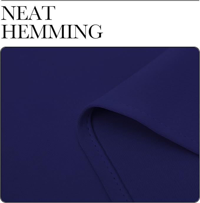 NICETOWN Navy Blue Blackout Curtains 96 inches Length for Living Room, 2 Panels, 55" Wide, Thermal Insulated Long Drapes for Large Window