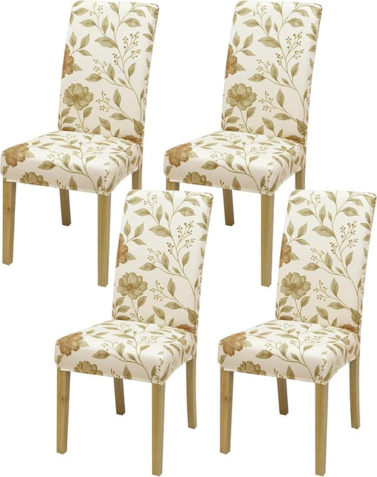 BIETYONE Chair Covers,Dining Room Chair Covers Set of 4,Stretch Kitchen Chair Cover,Washable Dining Chair Cover,Parsons Chair Slipcovers Protective,for Home,Restaurant,Banquet