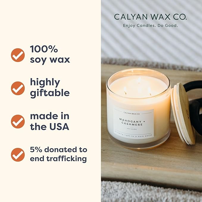 Lavender & Bergamot 3 Wick Scented Candle