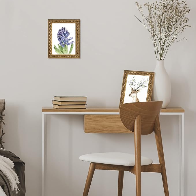 Golden State Art, 8X10 Ornate Finish Photo Frame, Bronze Color, Real Glass