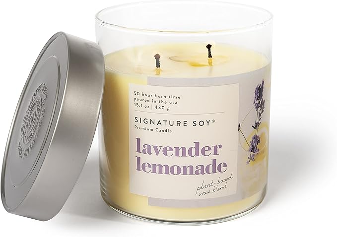 Signature Soy Lidded Lavender Lemonade Scented Candle
