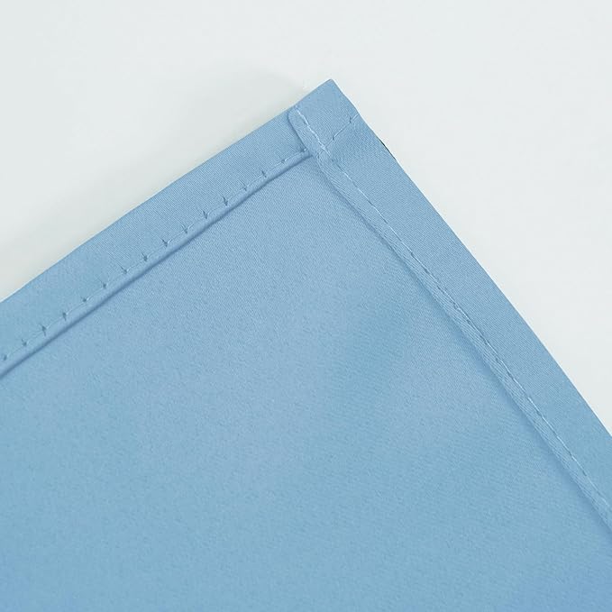 LEMOMO Sky Blue Thermal Blackout Curtains/42 x 84 Inch/Set of 2 Panels Room Darkening Curtains for Bedroom