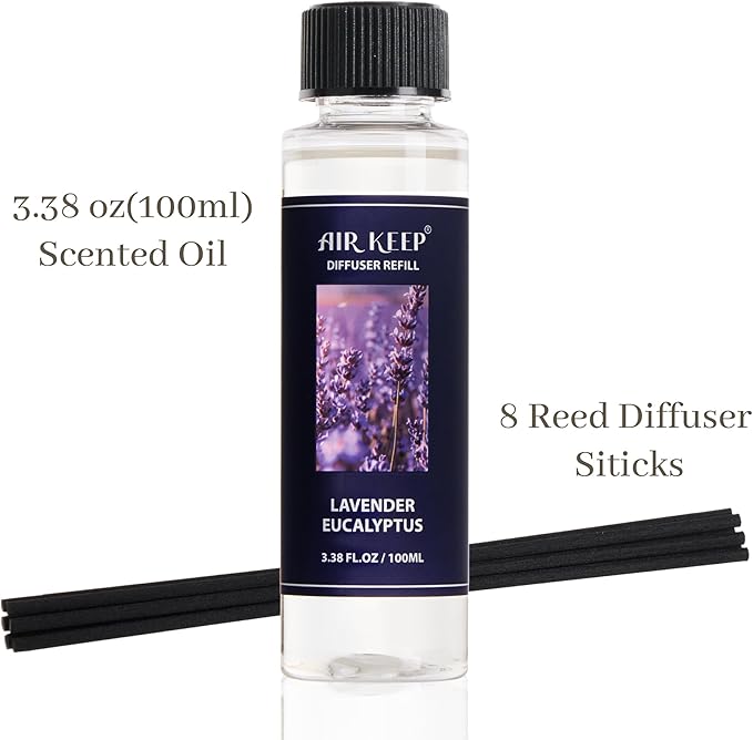 Airkeep Reed Diffuser Oil Refill/Cherry Blossom/3.38 oz/1 Pack/Air Freshener & Aromatherapy Essential Oil Blend for Home Fragrance – Scented Refill Oil for Bathroom, Bedroom & Home Decor