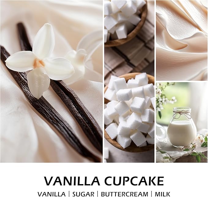 Vanilla Cupcake Scented Candle, Aromatherapy Jar Candles, 7 oz Long Lasting Candles, Soy Wax Candle Gift for Women