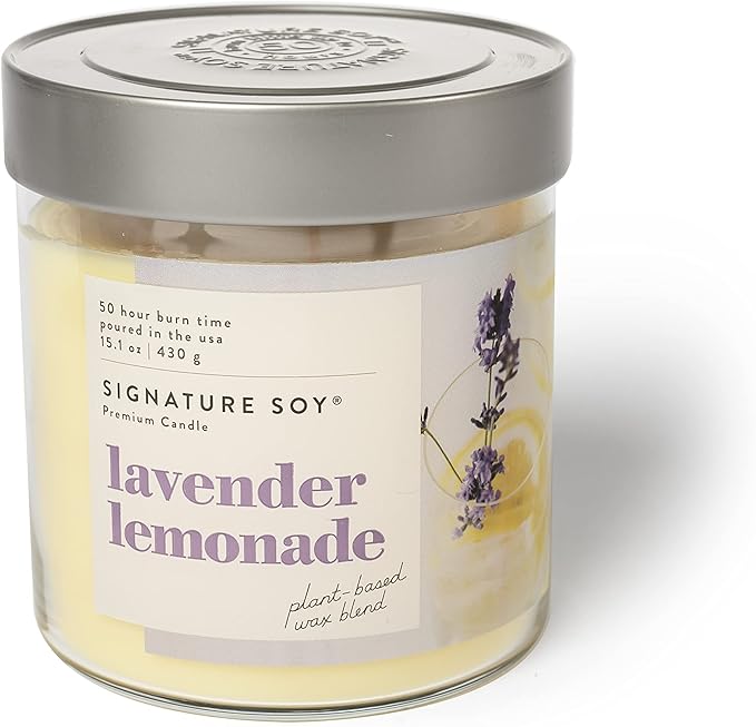 Signature Soy Lidded Lavender Lemonade Scented Candle