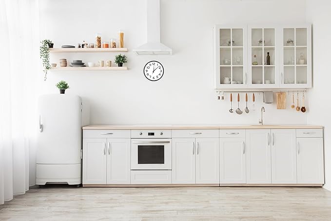 Ultimate Wall Clock | 10 Inch | Silent | Round | Quartz | Black | Kitchen | Office | Bedroom | Study | Classic | Indoor | Outdoor | Unbranded | Battery Operated | Modern D??cor | Sweeping