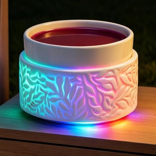 ElusiaKa Wax Melt Warmer,Electric 3-in-1 Wax Melter,Ceramic Candle Wax Warmer Burner for Scented Waxs,Candle Warmer Scent Oil Burner Home Aromatherapy-7 Color