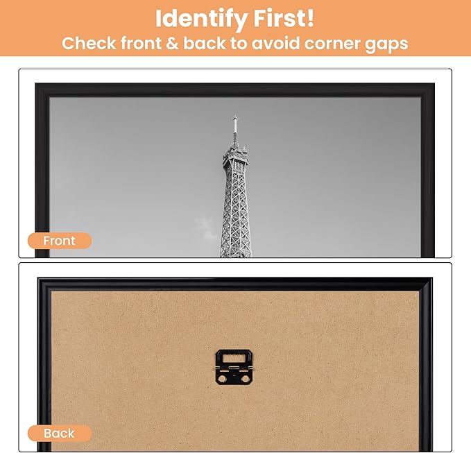 upsimples 16x20 Picture Frame Black 3 Pack, Scratch-Proof Poster Frames 16 x 20 for Photo Gallery - Slide-In Strips, Horizontal or Vertical Wall Mounting