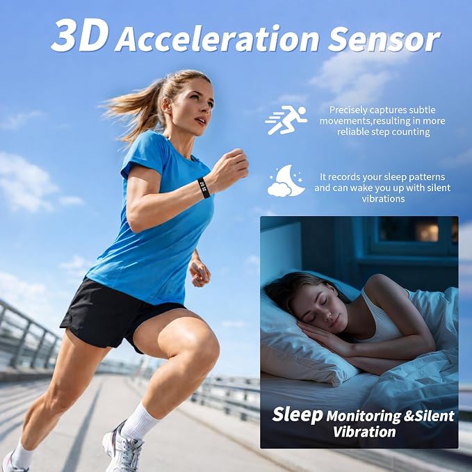 Vibrating Alarm Clock for Heavy Sleepers Silent Vibration Wristband Watch Shock Bracelet Wake up Band for Deaf People Very Loud Wearable Wrist Bed Shaker Smart Digital Extremely Deep Sleeper Mens - Image 3